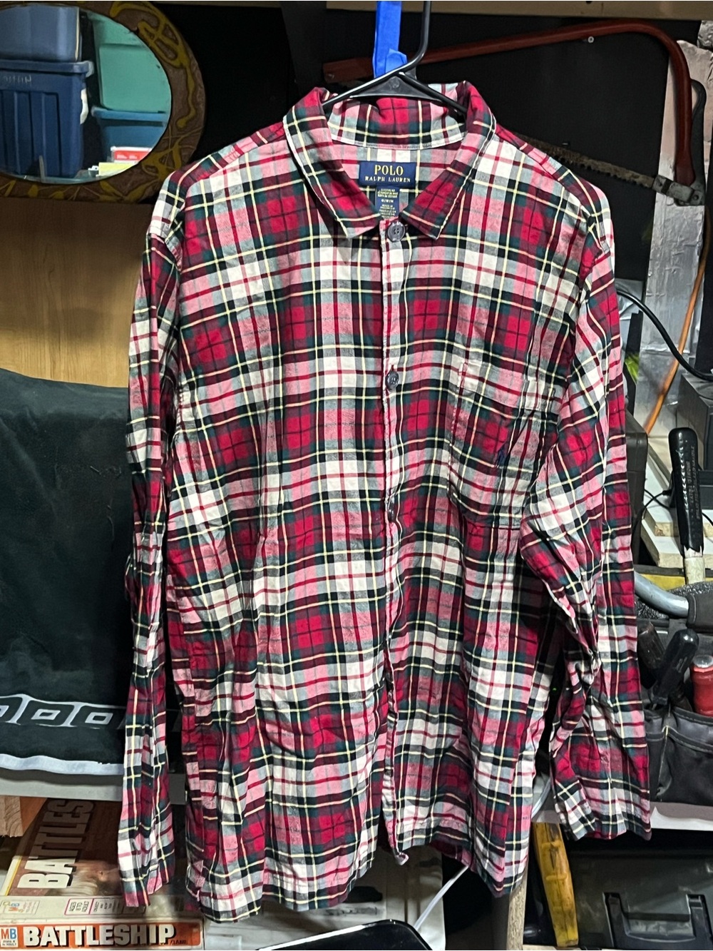 Polo by Ralph Lauren Red and White Plaid Button-Down Shirt